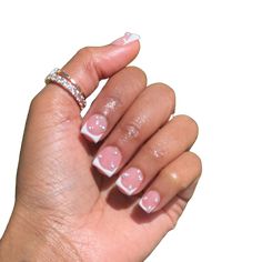 Rarity – The Nail Engineer French Tip Acrylic Nails Pearls, Square French Tip Acrylic Nails With Pearls, Short Acrylic Full Set, Nails For Nine Year Olds Short, Valentines Day Nails Short Acrylic, Cute Nails With Pearls, Birthday Nails For 12 Year, Nails Acrylic Short Short, Cute Short Acrylic Nails For School Kids