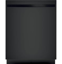 a black dishwasher with the door open and no dishes inside on top of it