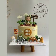 Boy Cake, Birthday Cake Kids, Cute Cakes, Kids Cake, Vanilla Cake, Fondant, Vanilla