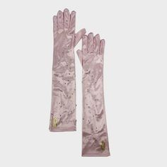 Adult Wicked Graphic Gloves - Pink Velvet Gloves, Satin Gloves, Fleece Gloves, Opera Gloves, Costume Parties, Lace Gloves, Long Gloves, Pink Sunset, Touch Screen Gloves