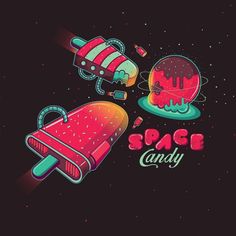 an image of space candy on a black background