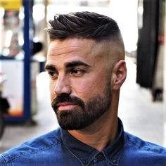 High And Tight Haircut, High Fade Haircut, Beard Hairstyle, Faded Hair, Men Haircut Styles, Cool Hairstyles For Men