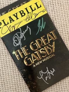 the great gatsby musical signed book