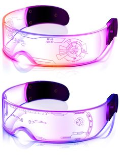 PRICES MAY VARY. Package included: you will receive 2 pairs of light up glasses in 2 different styles, sufficient quantity and various styles can meet your daily needs and replacement, they are designed with 7 colors of light, which can give you different decorative effects Quality material: these LED visor gasses are made of acrylic material, which is reliable and sturdy, not easy to break and fragile, light weight and thinness, easy to wear, long time wearing will not cause burden or discomfor Viper Glasses, Led Visor Glasses, Glasses Futuristic, Cyberpunk Glasses, Futuristic Party, Rave Halloween Costumes, Light Up Glasses, Futuristic Glasses, Visor Glasses