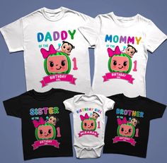 Personalized Popular Kids Show Cece Birthday Girl Shirts - Matching Family Popular Birthday Shirts Popular Kids Shows, Melon Birthday, Shark Themed Birthday Party, Cocomelon Birthday, Watermelon Party, Birthday Tutu Outfit, Girl Shirts, Birthday Girl Shirt, Birthday Party Shirt