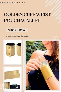 #WristPouch #GoldenCuff #WalletStyle #HighFashionAccessory Wrist Pouch, High Fashion Accessories, Wallet Fashion