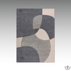 a rug with an abstract design on it