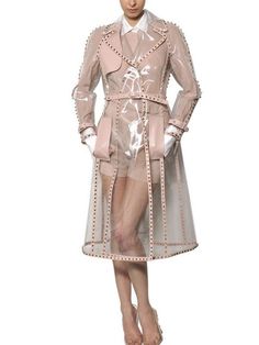 Valentino Transparent Jacket, Rain Jacket Women, Transparent Fashion, Raincoats For Women, Luxury Shopping, Studded Leather, Rain Wear, Trench Coats