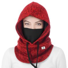 PRICES MAY VARY. ❶ [Balaclava Face Mask in Knitting Process] -- Balaclava Hood Ski Mask is Made of high-level Fabric with 70% polyester + 27% cotton + 3% polyurethane. The Neck Warmer is 100% Polyester in Neutral One-size Cut. Can be used as a Warming hat, mask hood, hood balaclava, snood and neck scarf. Protect from the cold, wind, dust and UV Rays. ONE SIZE FITS MOST PEOPLE. ❷ [Fit Your Different Balaclava Needs]: Unisex Windproof Balaclava Face Mask with Ski Neck Gaiter Set, Perfect fit for W Couples Skiing, Winter Face, Tactical Clothing, Ski Fashion, Neutral Fashion, Winter Hat, Neck Warmer, Sport Fashion, Hoodie Jacket