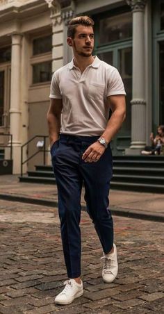 Men’s Fashion Classy Casual, Mens Outfits Work Casual, Simple Elegant Men Outfit, Men's Professional Style, Summer Mens Work Outfits, Sophisticated Male Outfits, Mens Outfits Date Night Casual, Engagement Party Outfit Guest Men, Sophisticated Style Men