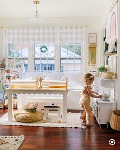 Kitchen Play Area, Sunroom Playroom, Vintage Playroom, Play Nook, Family Room Playroom, Playroom Table, Modern Playroom, Kids Playroom Ideas