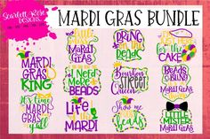 mardi gras svg bundle