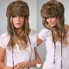 New With Tag Color May Vary Due To The Lights Measurements May Vary Due To The Stretch Shopbop's Own Exclusive Label. This Faux-Fur Hat Features Antiqued Brass Beads At The Suede Ties. Lined. * 6" Crown And 22" Circumference. * Shell: 85% Acrylic/15% Polyester. * Lining: 100% Cotton. * Imported Adjustable Fall Hat With Ear Flaps, Adjustable Ear Flap Hat For Fall, Adjustable Ear Flaps Hat For Fall, Adjustable Hat With Faux Fur Lining For Fall, Adjustable Hats With Faux Fur Lining For Fall, Fall Hats With Faux Fur Lining And Ear Flaps, Trendy Fall Hats With Faux Fur Lining, Casual Winter Hat With Faux Fur Trim, Casual Faux Fur Hats For Cold Weather