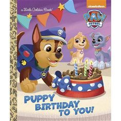 the paw patrol puppy birthday card is shown