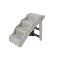 These Top Paw 4-Step Foldable Plastic Steps make it easier for your dog to climb up or down from elevated areas; ultimately helping to protect their joints. Designed for comfort and convenience, our steps are made with a non-skid base on hardwood or tile to prevent your dog from slipping. Only at PetSmart. Features: Foldable and lightweight for easy storage Cushioned, non-slip steps for safety Non-skid base on tile for hardwood Includes: (1) Set of Foldable Plastic Steps Intended Pet(s): Dogs up Diy Dog Steps For Couch, Diy Dog Steps For Bed Simple, Step For Dog To Bed, Stairs For Dogs To Get On Bed, Collapsible Dog Ramp, Wire Dog Crates, Dog Ramp, Dog Bed Furniture, Cat Litter