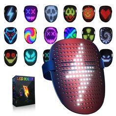 PRICES MAY VARY. 50 Cool Face Patterns: This led mask features 234 high-brightness LED beads, offering stunning clarity and brightness that looks amazing in the dark. With 25 dynamic and 25 static patterns to choose from, you'll be the star of any Halloween event Face Transforming LED Mask: This Halloween led mask features gesture sensing and button activation modes. In gesture sensing mode, the display changes smoothly with a simple swipe of the hand. It’s cool and interactive Premium Quality: Cool Mask, Scary Halloween Masks, Mask For Halloween, Stuff Toys, Mask Light, Teen Christmas Gifts, Led Mask, Gifts For Teen Boys, Cool Face