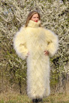 Long Ivory Dress, Mohair Dress, Knit Gown, Cable Knit Dress, White Sweater Dress, Icelandic Sweaters, Handmade Knitwear, Heavy Sweaters, Aran Sweater