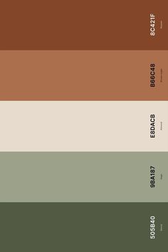 the color palette is brown, green, and beige