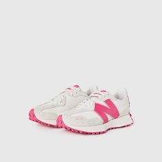 FIGS | New Balance 327 - F*ing Pink Figs New Balance 327, Pink New Balance, Nb Shoes, Toe Straightener, Pink Scrubs, Awesome Shoes, New Balance 327, Red Team, Workout Outfits