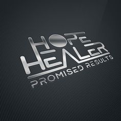 the logo for hope heifer is shown on a black background with silver letters and an oval