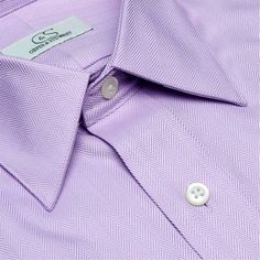 The Charleston - Wrinkle-Free Herringbone Cotton Dress Shirt in Lavender by Cooper & Stewart Herringbone Shirt, Collar Stays, Dry Cleaners, Cotton Shirts, Formal Attire, Last Call, Free Fabric, Big & Tall, Wrinkle Free