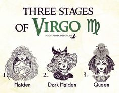 the three stages of virgo'm, which includes four female characters and one male character