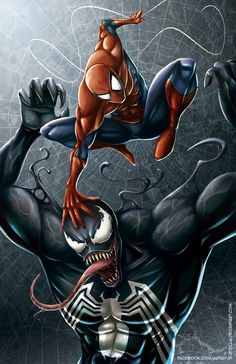 Spidey Games by ~jpzilla on deviantART Venom Dunking On Spiderman, Venom Comic, Spiderman Painting, Comic Wallpaper, Spiderman Wallpaper