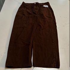 Pocket Aces Brown Denim Jeans. Jnco Look Alike These Are Brand New They’ve Just Been Hemmed To About 30x30 Super Baggy, Super Y2k Brown Baggy Jeans, Brown Denim Jeans, Baggy Pants Men, Bad Man, Brown Denim, Eric Cartman, Dope Fits, Y2k Pants, Brown Jeans