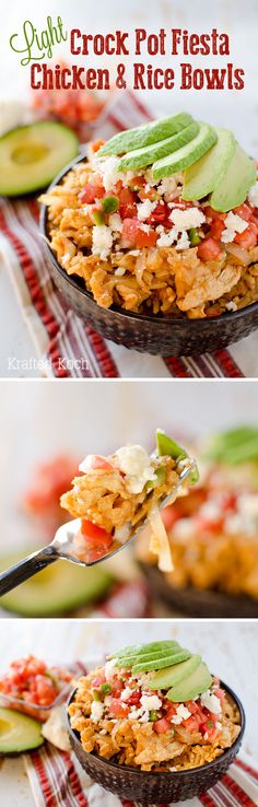 the process of making mexican chicken and rice bowls