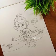 Hanumaan Jee, Ram Sita Drawing, Hanuman Art, Short Drawing, God Illustration, Drawing Pictures For Kids, Scenery Drawing For Kids, Ganesha Artwork, God Drawing