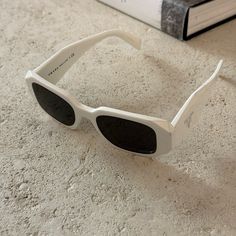 White Prada Sunglasses Prada Sunglasses, Colored Sunglasses, Sunglasses Accessories, Prada, Women Accessories, Sunglasses, White, Women Shopping, Color