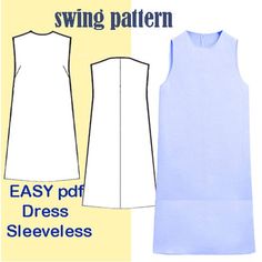 the sewing pattern is easy to sew, but it doesn't have any sleeves