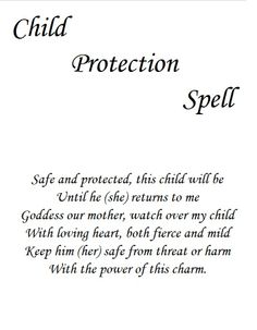 Child Protection Spell Safety Spell For Others, Do As I Say Spell, Demonic Sigils, Eye Of Newt