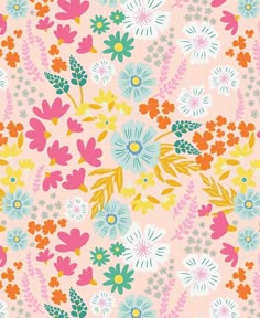 an image of colorful flowers on pink background