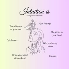 Signs Your Intuition Is Strong, Types Of Intuition, Signs Of Intuition, Woman’s Intuition, Witches Intuition, What Is Intuition, Intuition Quotes Spirituality, Gut Feeling Quotes, Wild Goddess