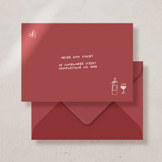 two red envelopes sitting on top of each other