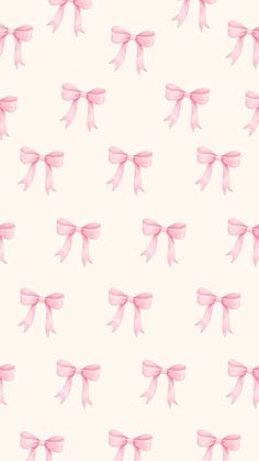 pink bows on a white background for wallpaper or wrapping paper, all tied together