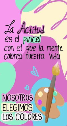 a poster with an artist's palette and the words in spanish above it that say,