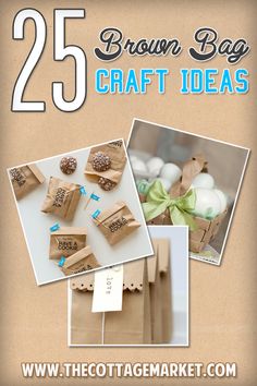 the 25 brown bag craft ideas are featured in this post - it - yourself image