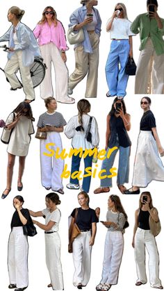 Summer basics Look Office, Capsule Wardrobe Outfits, Europe Outfits, Summer Capsule, Summer Capsule Wardrobe, Capsule Outfits, Wardrobe Outfits