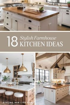 Explore how modern farmhouse kitchens blend functionality with style. This post will show you how to design a kitchen that not only looks good but works well, merging farm-inspired elements with modern innovations for the best of both worlds. Modern Country Kitchen Ideas, Modern Farmhouse Kitchen Ideas, Modern Farmhouse Kitchen Island, Classic Farmhouse Kitchen, Modern Country Kitchens, Farmhouse Kitchen Remodel, Farmhouse Kitchen Ideas, Modern Farmhouse Kitchen, Farmhouse Kitchens