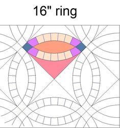 an image of a diamond that has been drawn in the shape of a ring with circles around it