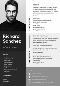 a professional resume template with an orange and black color scheme on the front, side and back