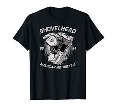 an american motorcycle t - shirt with the words shovelhead on it