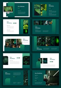 an image of a green presentation template