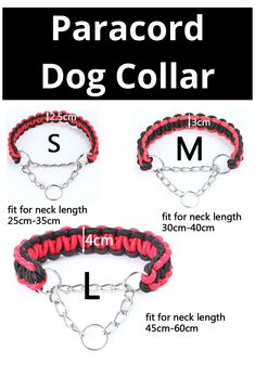 the instructions for how to make a paracord dog collar