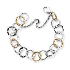 Gold & Silver Loops Charm Bracelet @jamesavery James Avery Charm Bracelet, James Avery Charm, James Avery Bracelet, Charm Holder Necklace, Wants List, Charm Bracelets For Girls, James Avery Artisan Jewelry, James Avery Charms, Charm Bracelet Gold