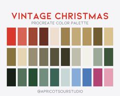 the color scheme for vintage christmas