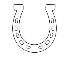 a black and white drawing of a horseshoe