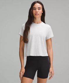 Short Sleeve Shirt Women, Stretchy Tops, Gym Clothes, Short Sleeve Shirts, Day Of The Week, First Choice, Too Long, Too Short, Gym Outfit